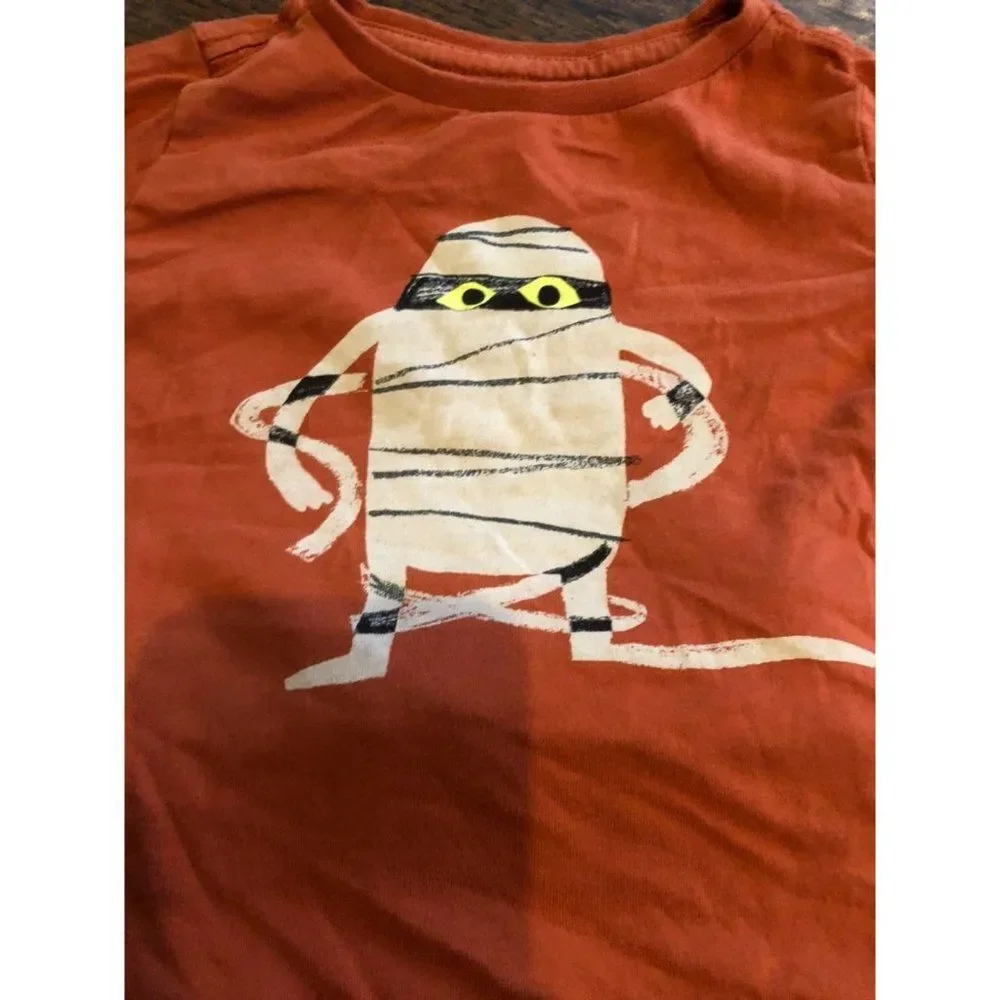 gymboree Boys size 6-12 month orange mummy halloween outfit